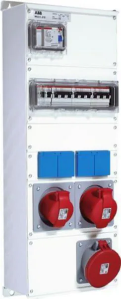 Pistorasiakeskus Amphenol Modular combi metalli 63A, IP44, METAL, SIZE 250X704