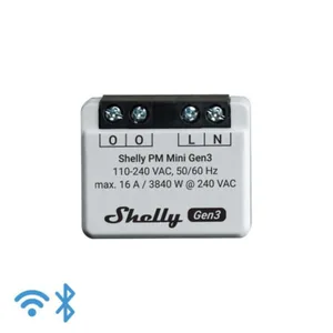 Rasiaan asennettava energiamittari Shelly - ENERGIAMITTARI DIN SHELLY PM MINI GEN3
