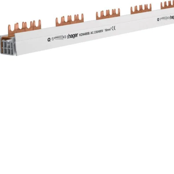 Virtakisko Hager haarukka 4-napainen KDN480A 4-NAP. 80A 56 MOD