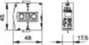Ylijännitesuojatarvike OBO TBS V20 - YLIJÄNNITESUOJATARVIKE TBS V20-VA 0, MODULI