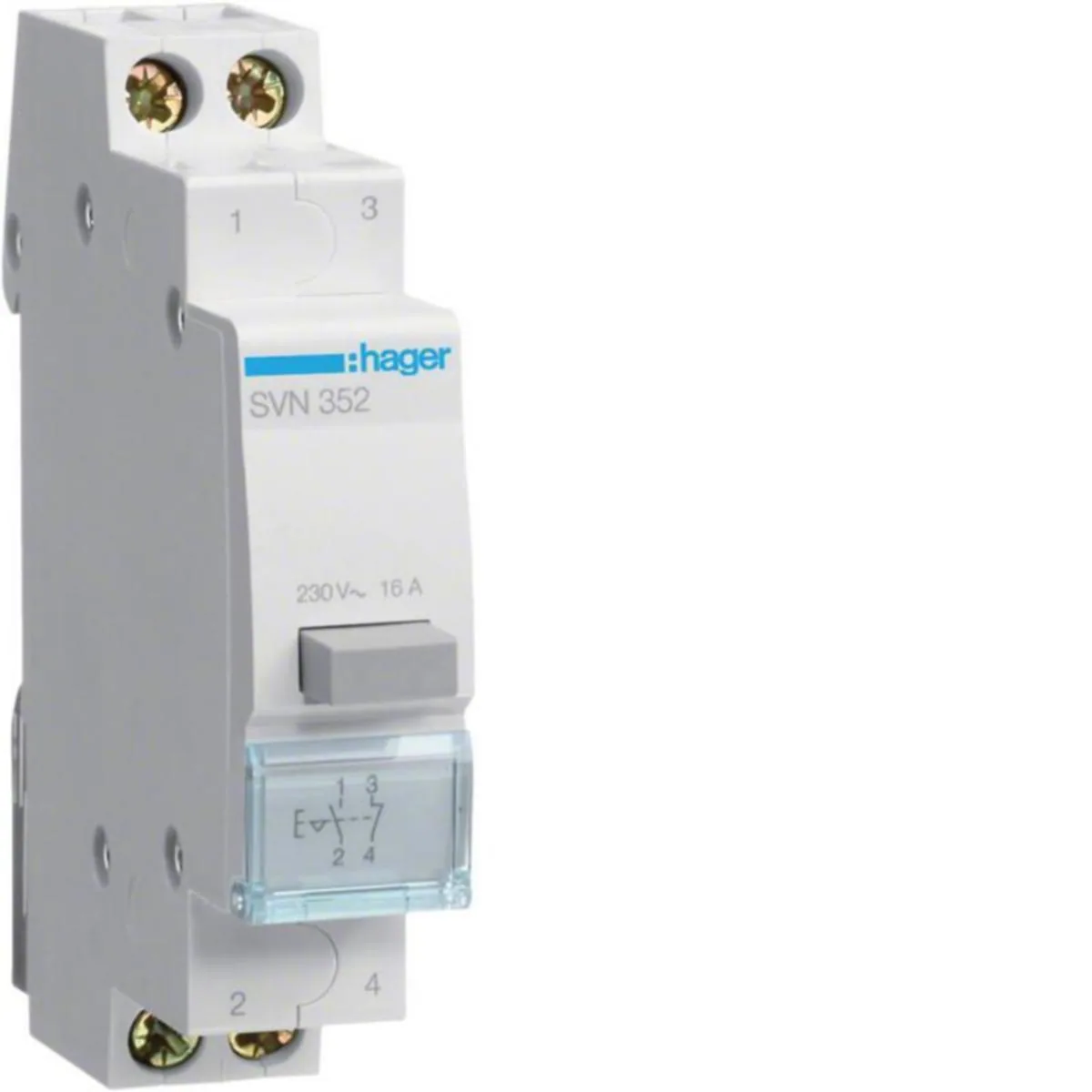 Painokytkin Hager, SVN352 1S+1A 230VAC