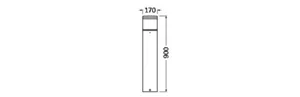 Pollarivalaisin Ledvance Urban Bollard - POLLARIVALAISIN URBAN BOLLARD UB CONE 24W 840 ML H900 IP66