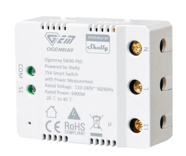 Rasiareleet Shelly RELEYKSIKKÖ OGEMRAY SMART RELAY 25A