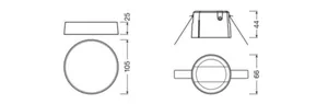 Asennustarvike Ledvance Vivares DALI - ASENNUSTARVIKE LEDVANCE SENSOR SURFACE MOUNT KIT