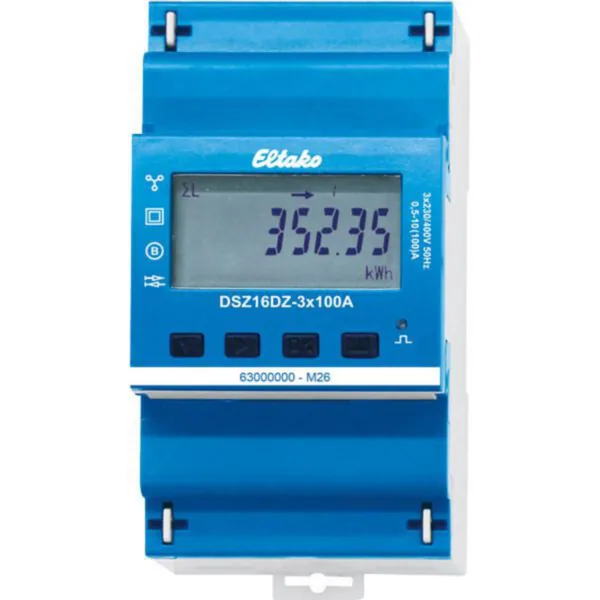 Energiamittari DIN Eltako Sarja 16 3X100A,2-SUUN,MODBUS,SUORA,MID
