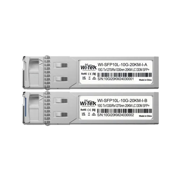 Ethernet kytkintarvike Wi-Tek SFP-PARI 20KM LC-S SM 10G IND.