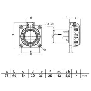 Kojepistorasia PCE Nautilus - KOJEPISTORASIA PCE 20352-BC SCHUKO 16A 250V IP68