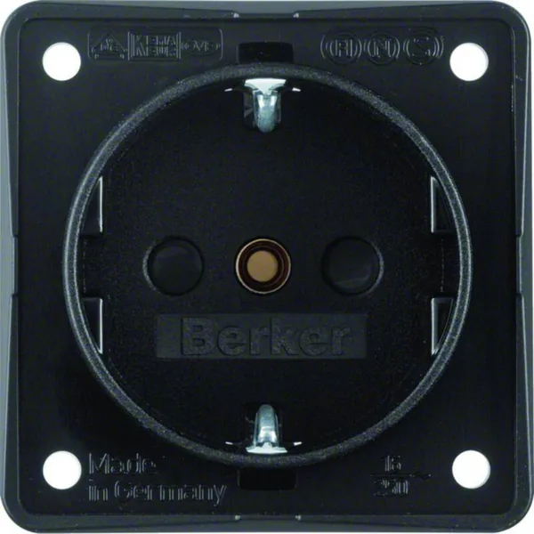 Pistorasia Hager Integro Flow 1S/16A/230VAC UR black