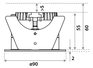 Alasvalo Illuxtron Sensor - TUNNISTINVALAISIN ILLUXTRON SENSOR 75 HV 600LM 3K 80° MU