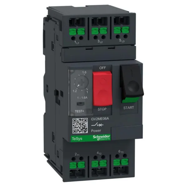 Moottorinsuojakatkaisija Schneider Electric TeSys 3P AC3 1-1,6 A, SNAP-IN