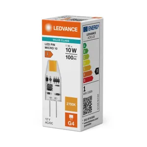 Pienoislamppu Ledvance Performance Special PIN Micro - PIENOISLAMPPU LEDVANCE PIN MICRO 1W/927 100LM G4 CL