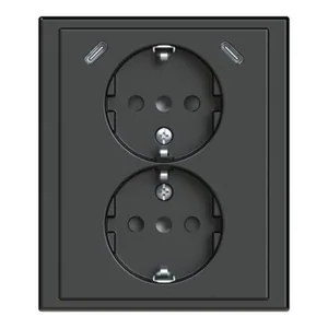 Pistorasia + USB ABB Impressivo maadoitettu 2-osainen - PISTORASIA + USB IMPRESSIVO 2S/16A/IP21 UKJ 0X USB C+C ANT