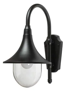 Seinävalaisin ulko Airam Kartano Trumpet - SEINÄVALAISIN KARTANO TRUMPET IP44 E27 PCC BK