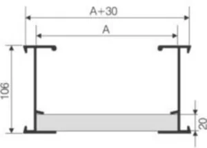 Tikashylly Systemal Presto NH 4-sarja - TIKASHYLLY SYSTEMAL PRESTO NH460 AL 600X106X6000