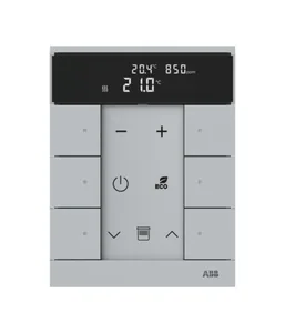 Huonetermostaatti ABB-free@home - HUONETERMOSTAATTI ABB FREEHOME 6-OS T CO2 RH VOC ALU
