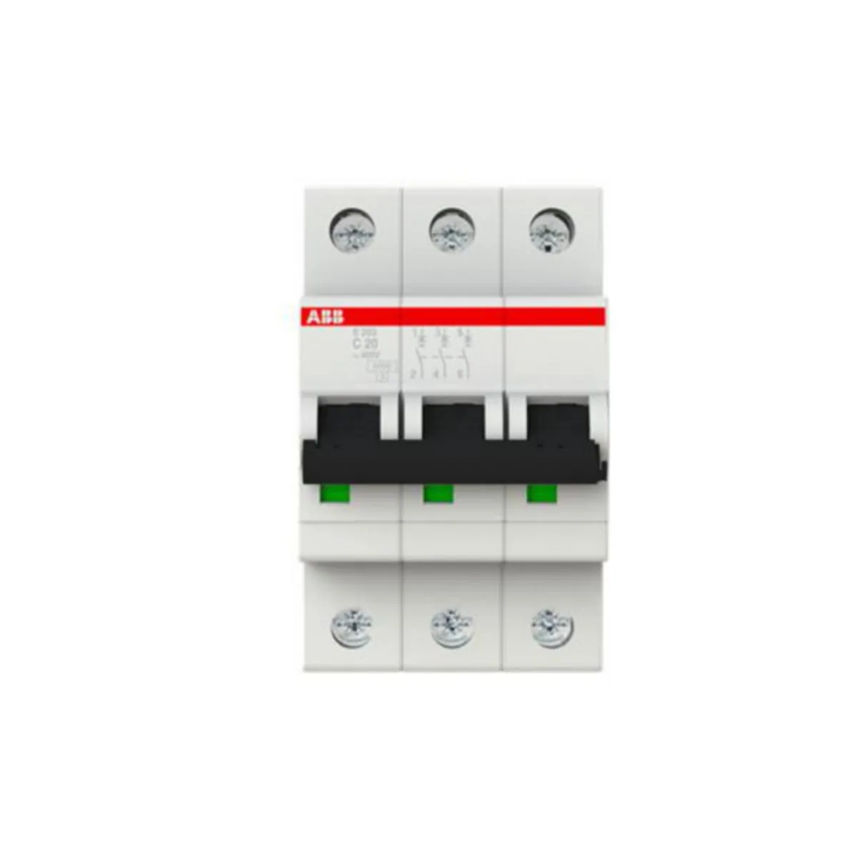 Johdonsuojakatkaisija ABB S200 C-käyrä 3-nap S203-C20 6kA