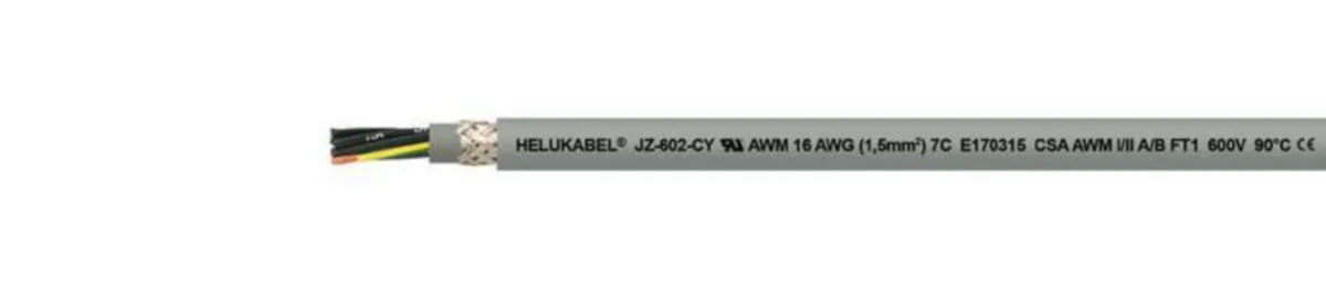 Ohjauskaapeli Helukabel JZ-602-CY - OHJAUSKAAPELI HELUKABEL JZ-602-CY UL/CSA 3G2,5 (AWG14)