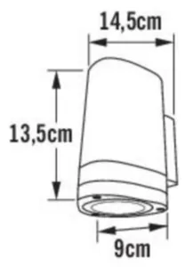 Seinävalaisin ulko Konstsmide Modena 7511 - SEINÄVALAISIN ULKO KONSTSMIDE 7511-750 MODENA ALAS MU GU10