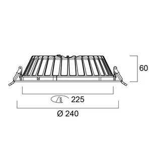 Alasvalo Sylvania Insaver Pyöreä - ALASVALO INSAVER 225 IP54 24W 3050LM 840 UGR19