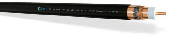 Antennikaapeli maa Laatuantenni Ören Kablo RG11 Fca CU117 LA MUSTA 10.0MM A+ K500