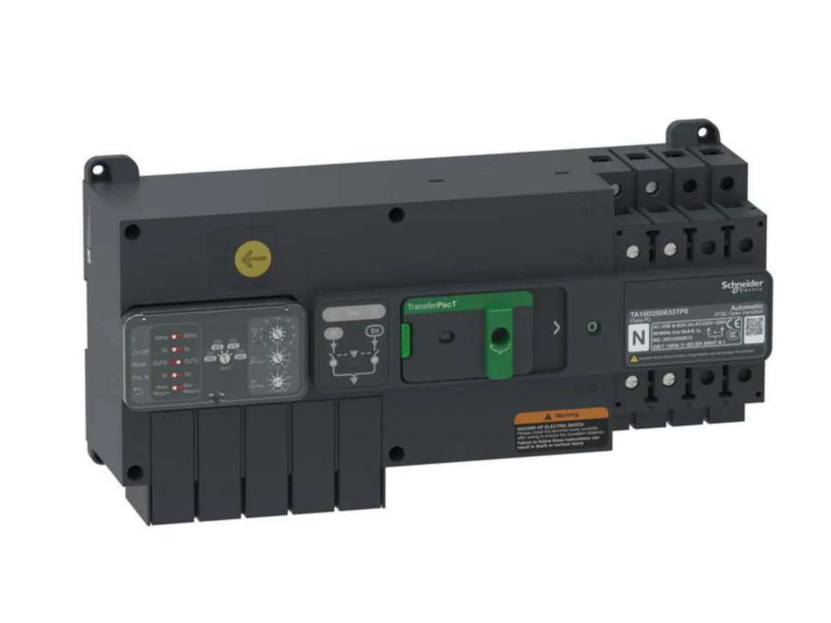Automaattiset syötönvaihtokytkimet 2P Schneider Electric, TA10 50A 2P VALINTAKYTKIN-HMI
