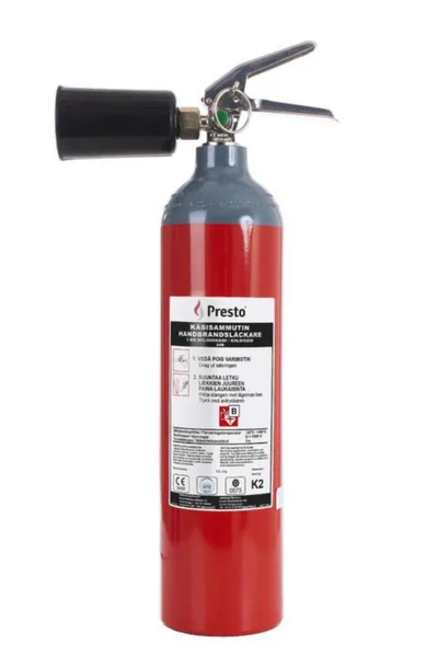 Hiilidioksidisammutin Presto SAMMUTIN 2 KG K2 34B CO2 HIILIDIOKSIDI