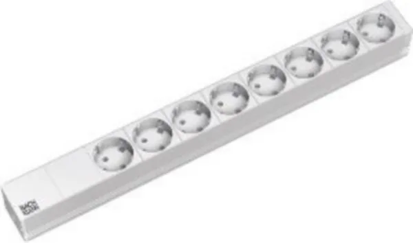 Jatkopistorasia Bachmann 19" PDU BASIC 1U, 8 X PR