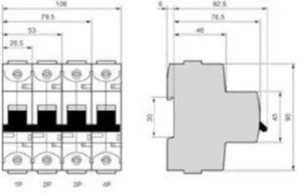 Johdonsuojakatkaisija ABB S800 - JOHDONSUOJAKATKAISIJA S800 S804S-B10, 4P B 10A