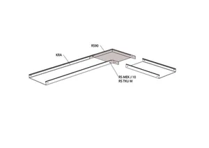 Kulmakappale Meka RS levyhylly - KULMAKAPPALE LEVYHYLLY MEKA RS90-40-200 PG