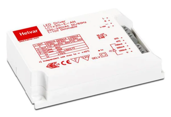 LED-liitäntälaite Helvar LC1X30-E-AN & LC1X30 SR