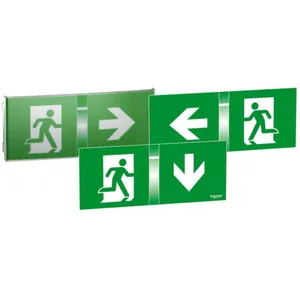Opastekyltti Schneider Electric Exiway Smartled - TURVAVAL.TARV. EXIWAY SMARTLED OPASTESARJA 3KPL 24M O/V/A