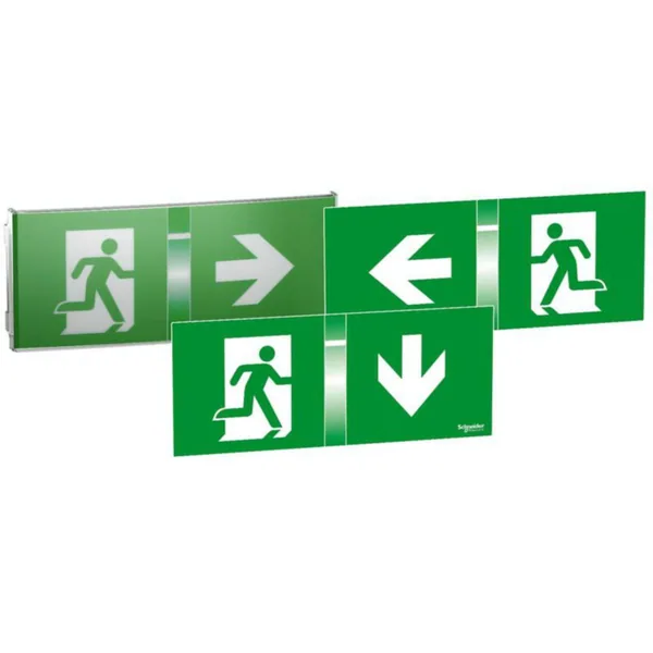 Opastekyltti Schneider Electric Exiway Smartled TURVAVAL.TARV. OPASTESARJA 3KPL 24M O/V/A