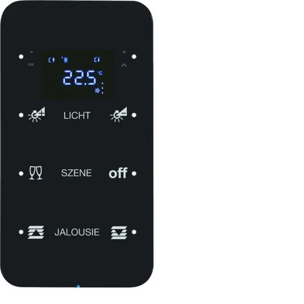 Painike KNX Hager R.1 3OS TERM+LED-N. OP. LASI MUS