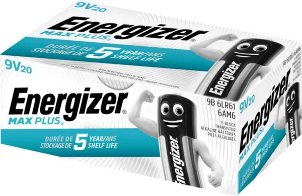 Paristo alkali Energizer Max Plus 9V/522 20-PAK