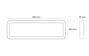 Pinta-asennusvalaisin SG Sense Surface - PINTA-ASENNUSVAL SENSE SURFACE SENSE SURFACE 640X200 4000K