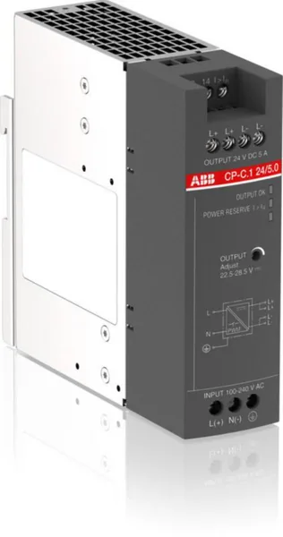Teholähde ABB CP-C-sarja CP-C.1 24/5.0,LÄHTÖ:24VDC/5A