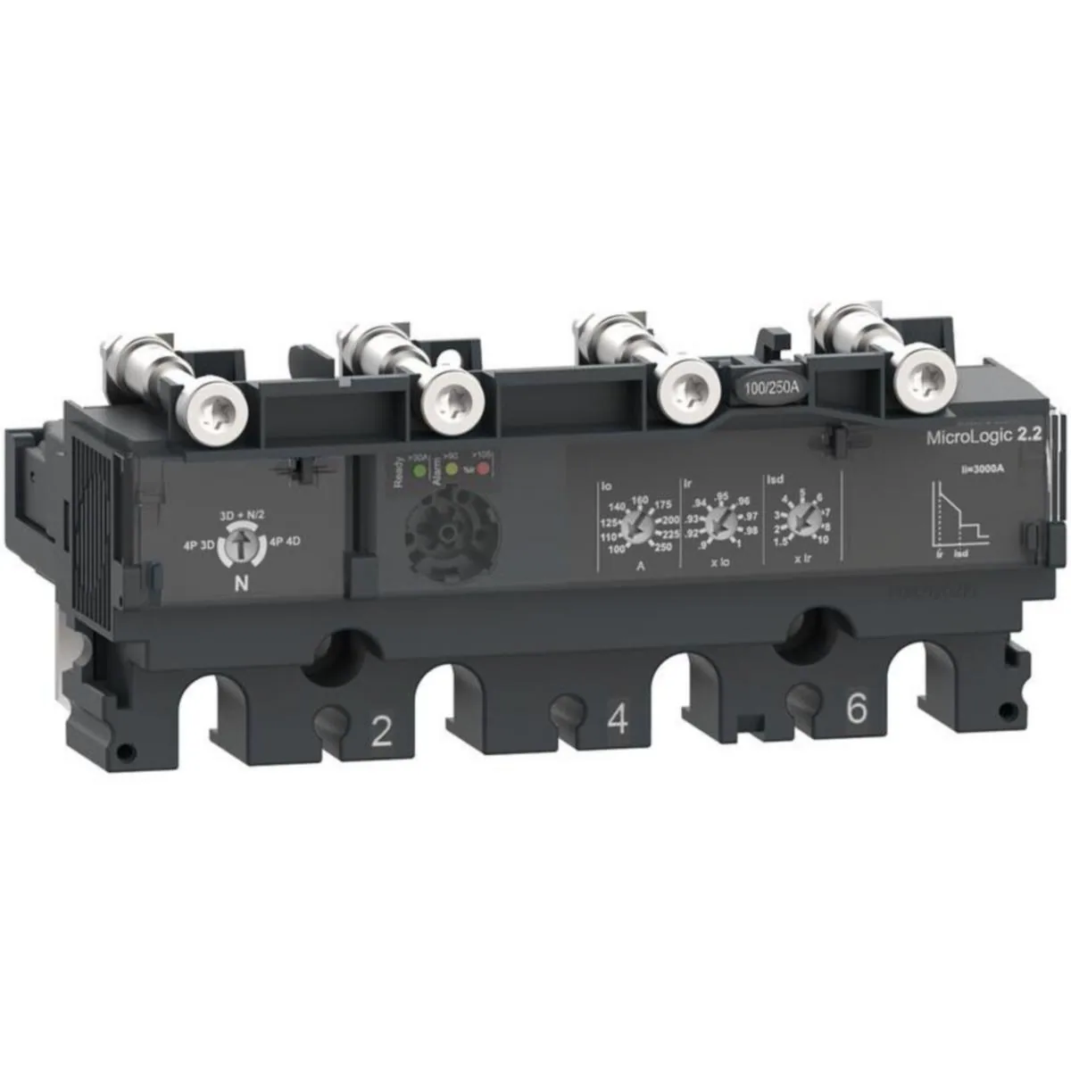 Kompaktikatkaisijan suojarele Schneider Electric ComPactT MicroLogic 4P 2.2 160A NSX160