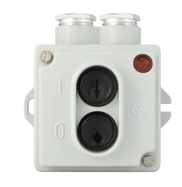 Kytkin merkkilampulla 16A 250V IP44 Selcast 2-NAP LAMP 2xPK16 HARM