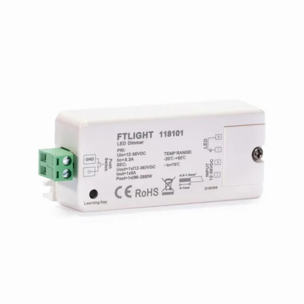LED-ohjain FTLight OHJAUSKOMPONENTTI PERFECT RF VASTAANOTIN 1CH 12-36VDC 8A