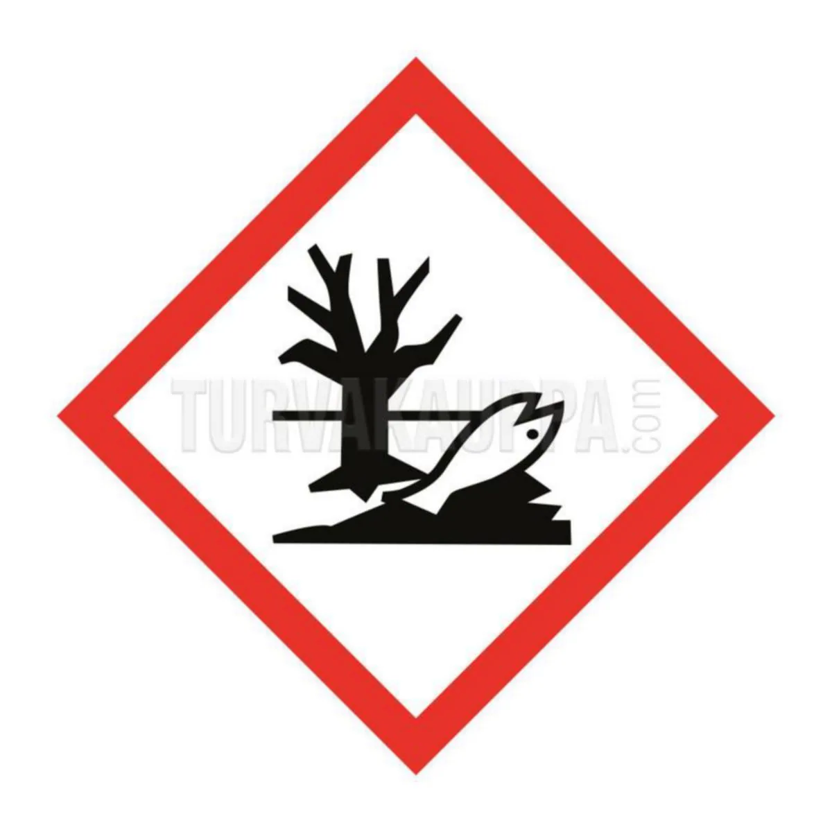 Merkintäkilpi ST muovia CLP - MERKINTÄKILPI CLP ST YMPÄRISTÖVAARA 100x100mm MUOVI