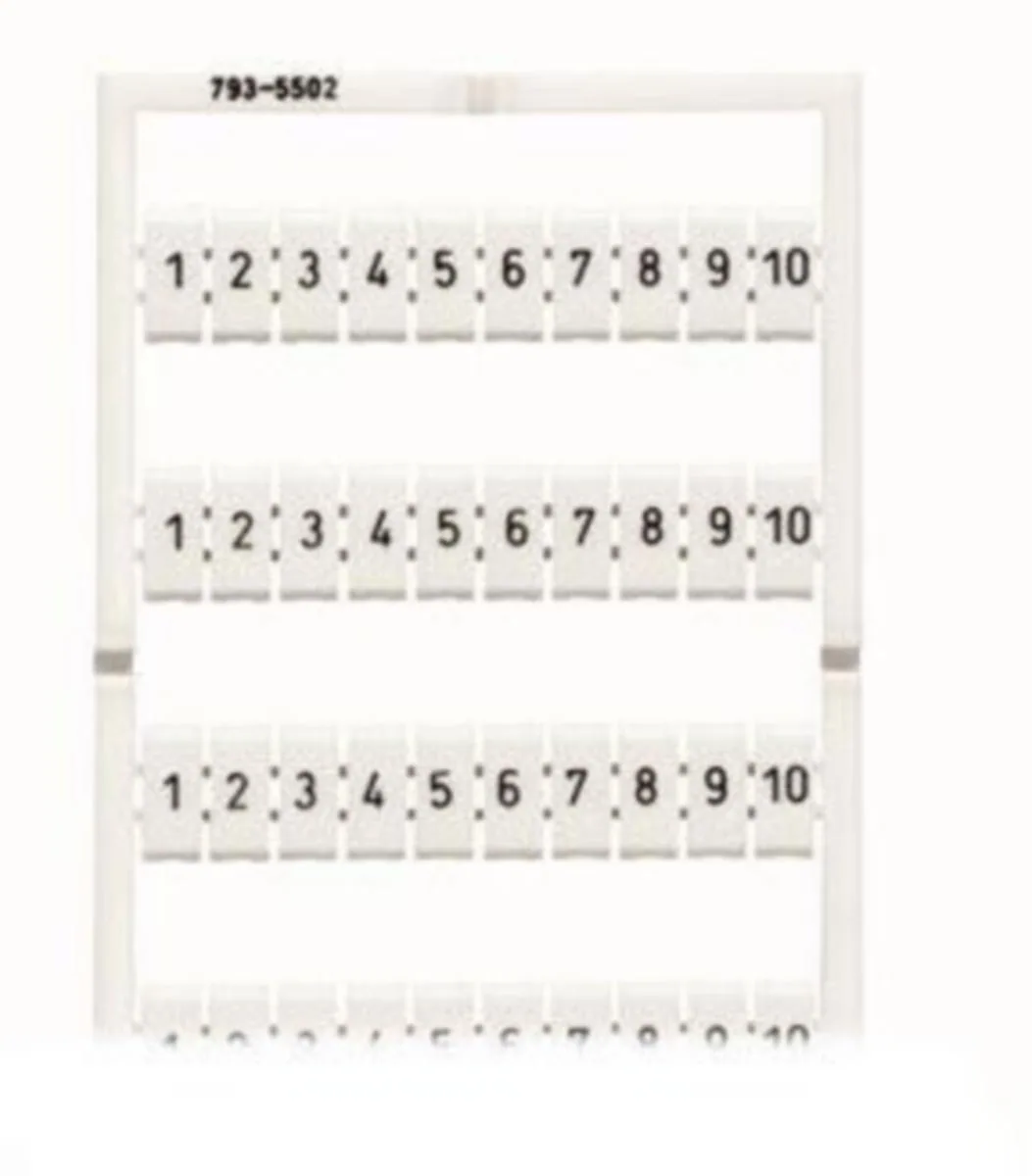 Merkintäkilpi Wago 793 -sarja 31-40 VA KPL=1 KORTTI