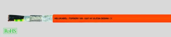 Ohjauskaapeli taipuisa Helukabel Topserv® 109 PUR