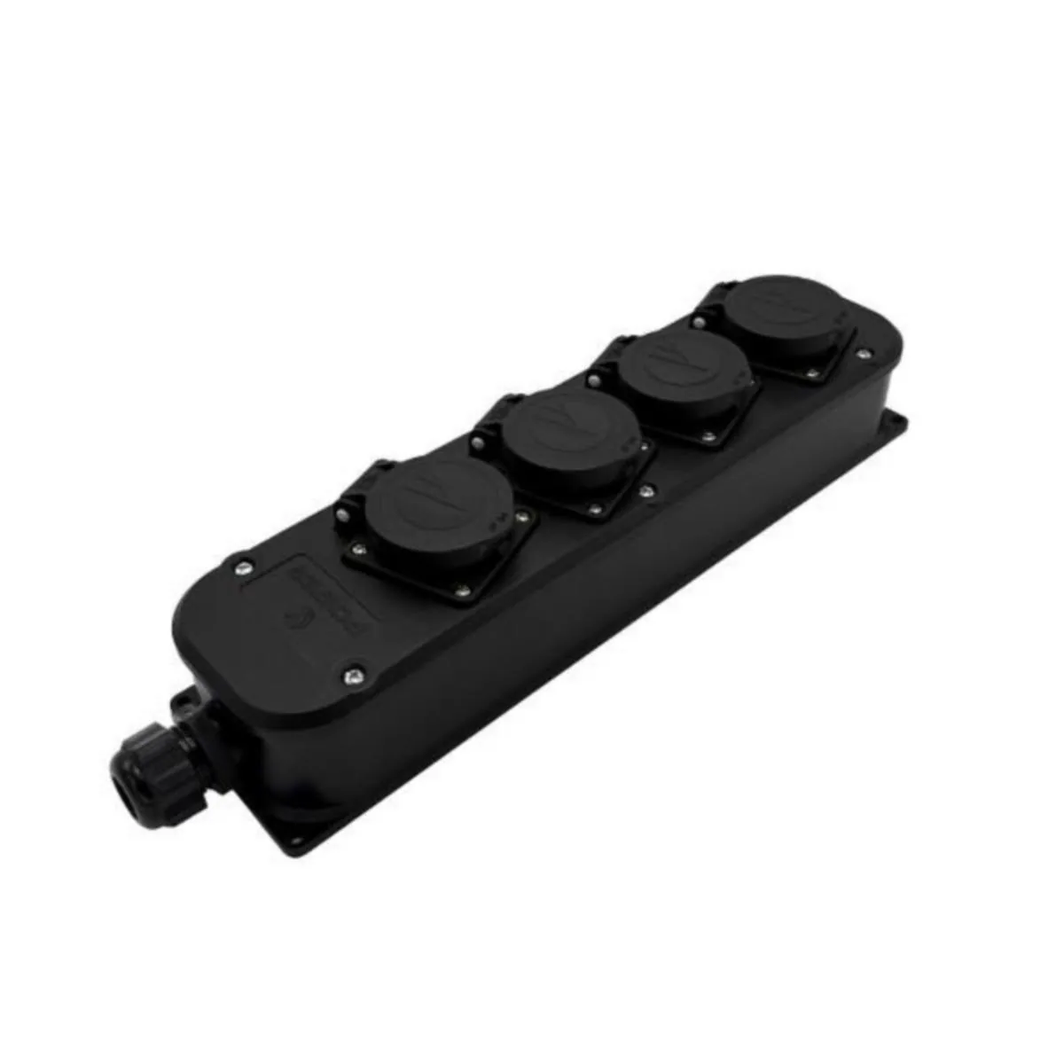 Jatkopistorasia Norwesco Power Solid IP54 4S/16A/250V/IP54 TPE BLACK