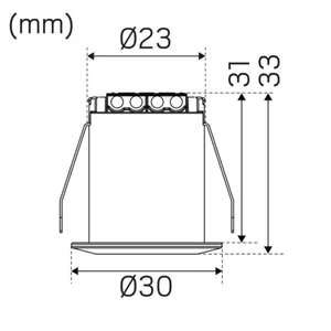 Alasvalo Hide-a-lite Core Smart - ALASVALO CORE SMART IP44 30lm 15° 1,2W 3000K WH