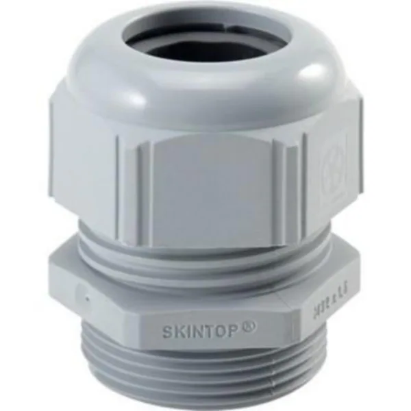 Holkkitiiviste muovi SKINTOP pitkä kierre pieni tiivistysalue tumma harmaa STR-M ISO 25x1.5 RAL7001 IP68
