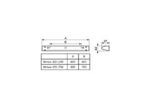 Kylpyhuonevalaisin Exaktor Mimas LED - KYLPYHUONEVALAISIN MIMAS LED MIMAS LED 12W 840 IP44 U O