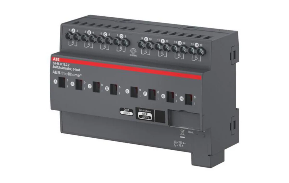 Lähtöyksikkö ABB ABB-free@home, 8X16A 230V DIN
