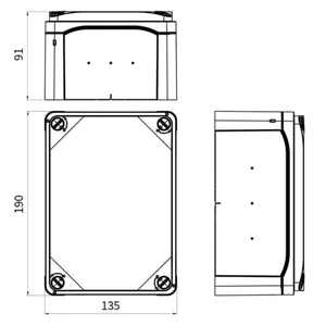 Asennuskotelo PC Katko ConnectSafe - ASENNUSKOTELO PC KCS 190X135X90 PC IP66