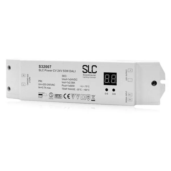 Elektroninen liitäntälaite SLC DALI ELEKTR VIRTALÄHDE 24VDC. 50W DT6