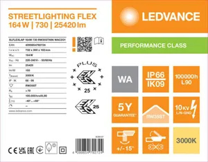 Katuvalaisin Ledvance Streetlight Flex - KATUVALAISIN STREETLIGHT FLEX SL FLEX 164W 730 RW35ST 25KLM